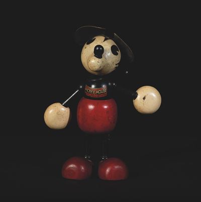 Sevi, Figurina di Topolino in legno dipinto, Italia, circa 1930