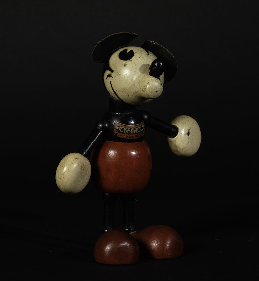 Sevi, Figurina di Topolino in legno dipinto, Italia, circa 1930