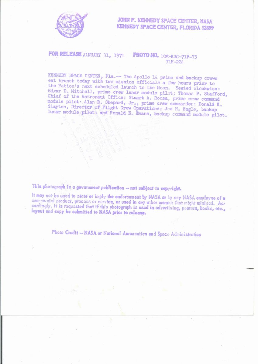 Nasapreparazione al Lancio Apollo XIV