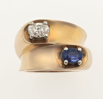 Boucheron. Anello con Zaffiro e Diamante