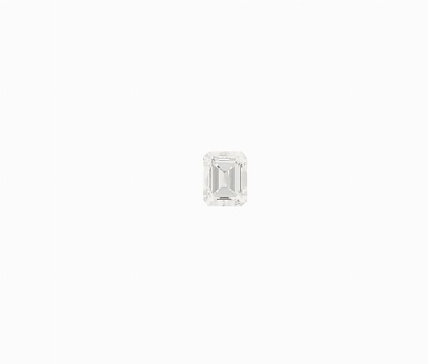Emerald-cut diamond weighing 1.91 carats. Gemmological Report R.A.G. Torino n. DV19128