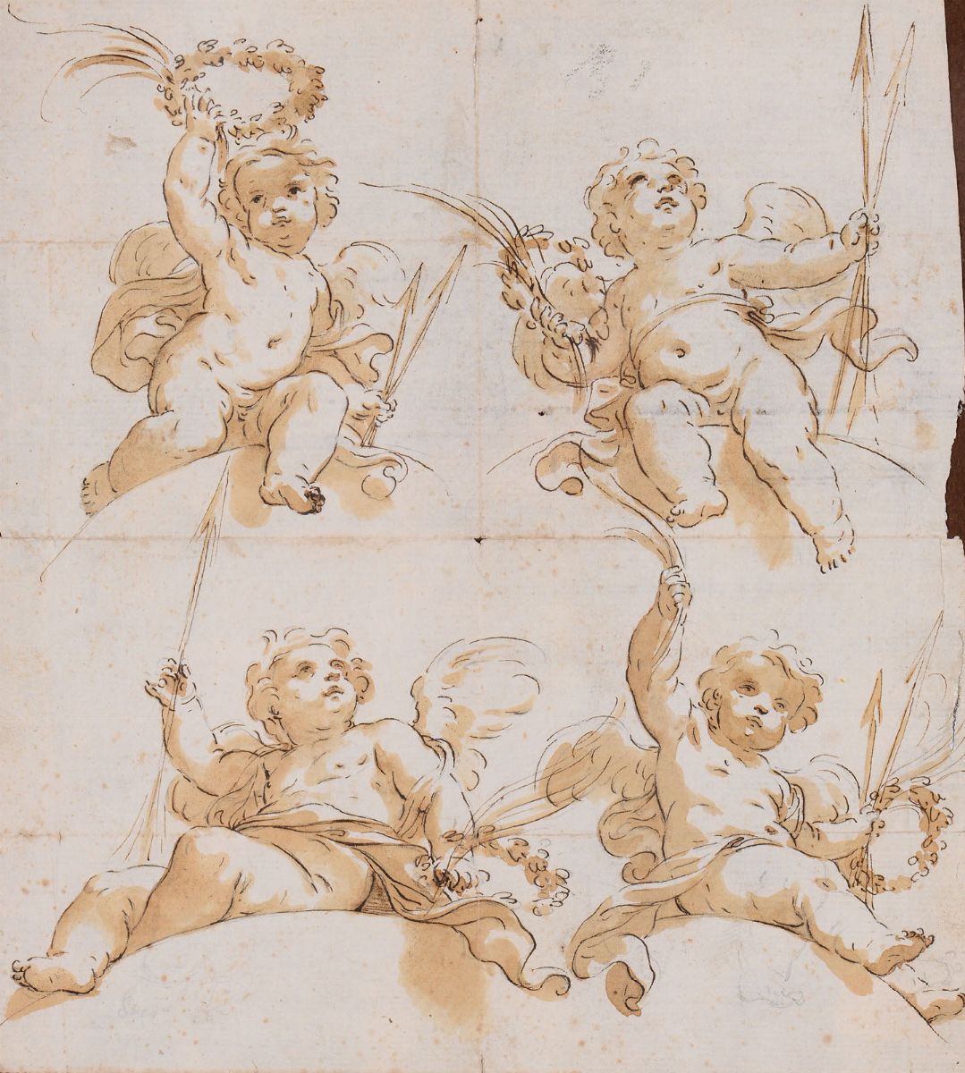 Scuola del XVIII Secolostudio per Figure di Putti
