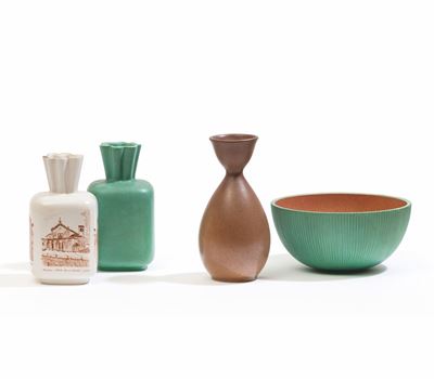Giovanni Gariboldi, Vasi e ciotola per Richard Ginori: San Cristoforo (Milano), ceramica a colagg...