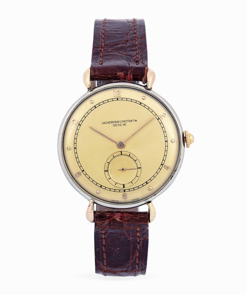 VACHERON & CONSTANTIN - Elegante orologio da polso in acciaio con cronografo al 6.  - Asta Orologi da Polso e da Tasca - Cambi Casa d'Aste