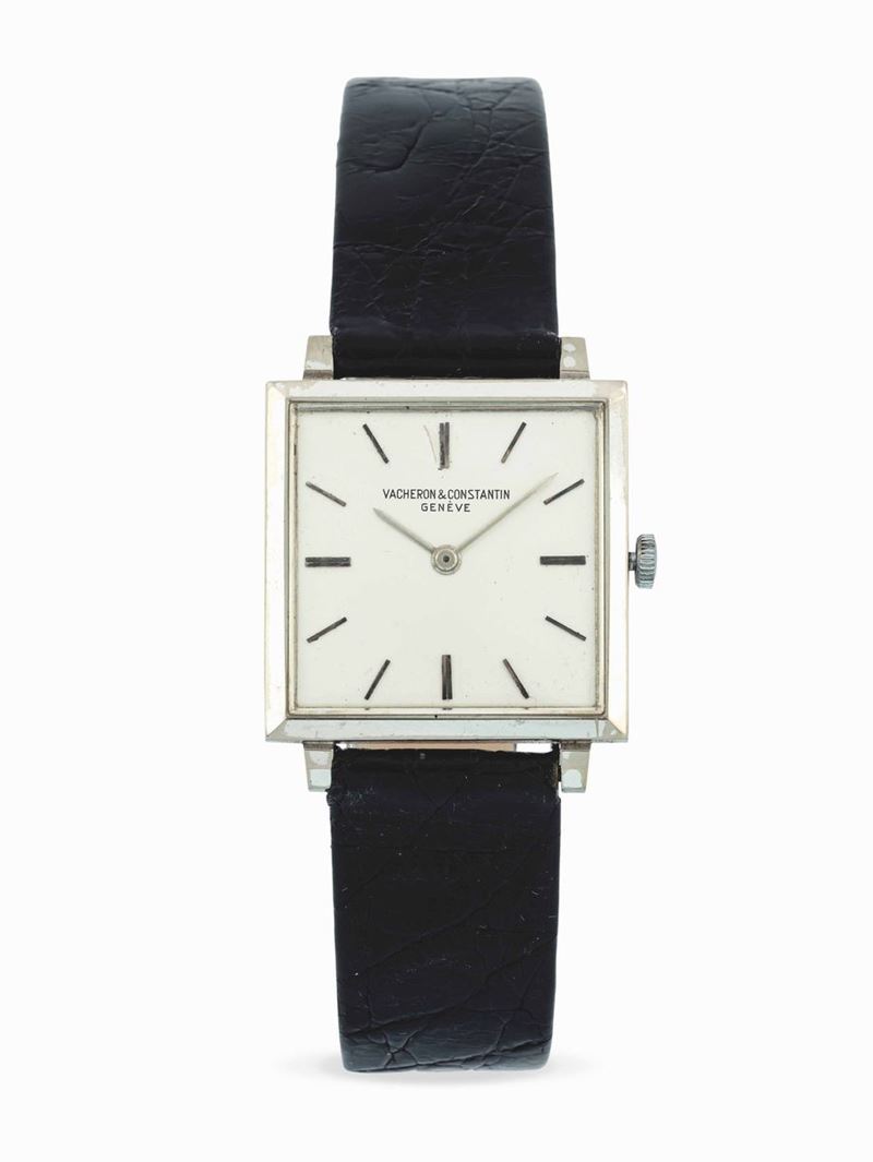 VACHERON & CONSTANTIN - White gold wristwatch with square shape.  - Auction Important Wristwatches and Pocket Watches - Cambi Casa d'Aste