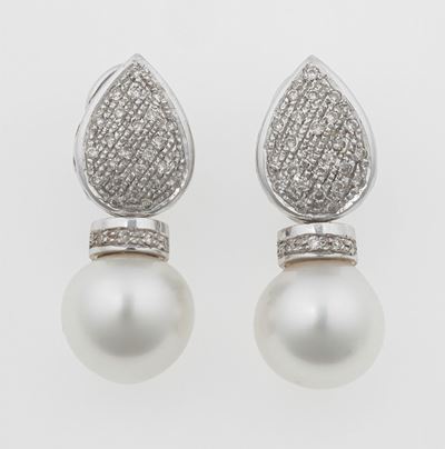 Orecchini con Perle e Diamanti