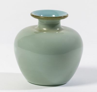 Tomaso Buzzi, Vaso globulare in vetro soffiato Venini, Murano (1932 ca)