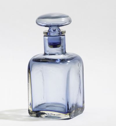Venini, Bottiglia in vetro Murano con tappo sommerso a più strati (1950 ca)