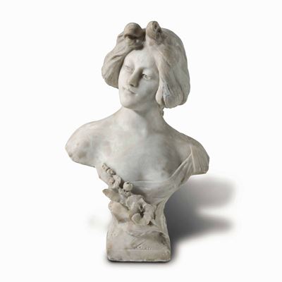 Adolfo Cipriani (attivo tra il 1880 e il 1930)busto di Ragazza