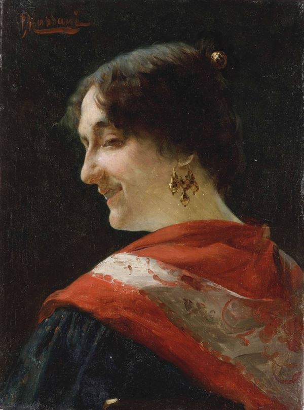 Pompeo Massani (1850-1920) Figura femminile