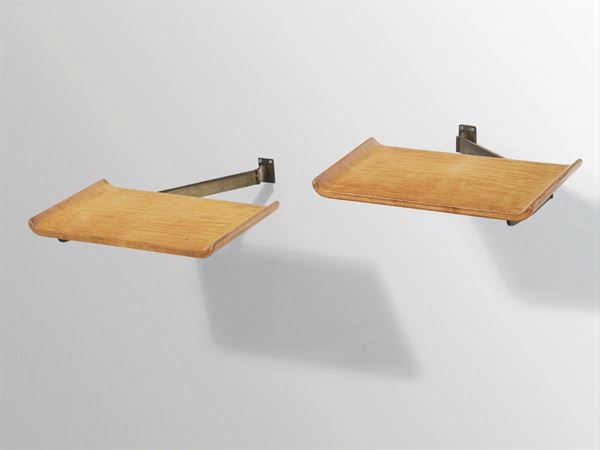 O. Borsani, two wall-mounted bedside tables, Italy
