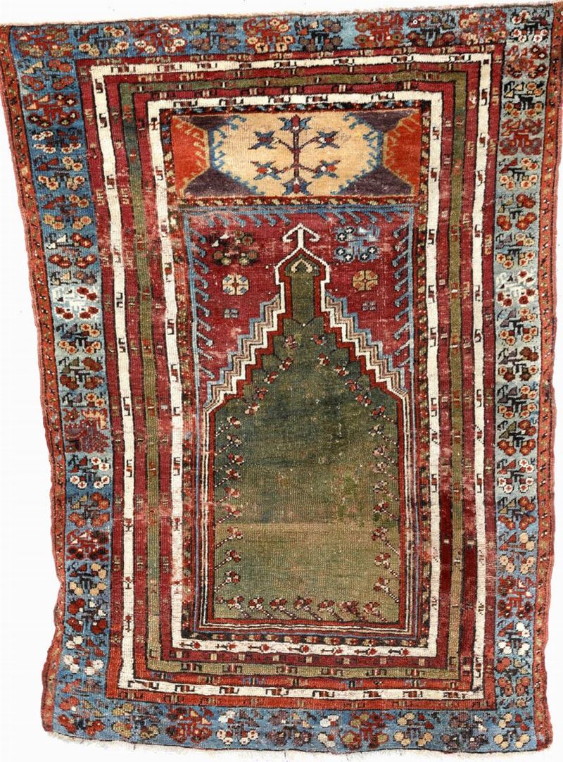 Preghiera Mudjur, Anatolia XIX secolo  - Auction Carpets - Time Auction - Cambi Casa d'Aste