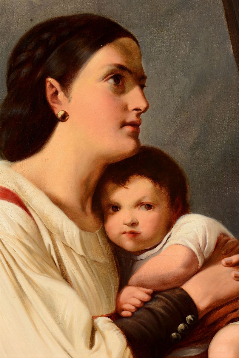 Scuola del XIX Secolomamma con Bambino