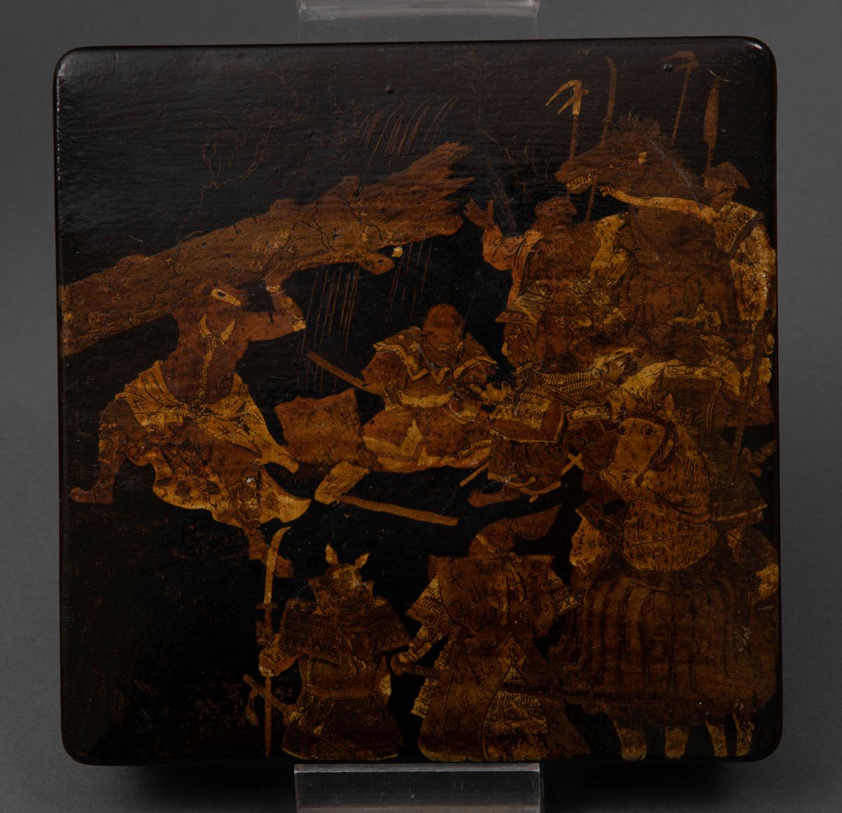 Insieme di Oggetti in Legno Laccato con Decoro a Chinoiserie, Cina, Canton, XIX Secolo