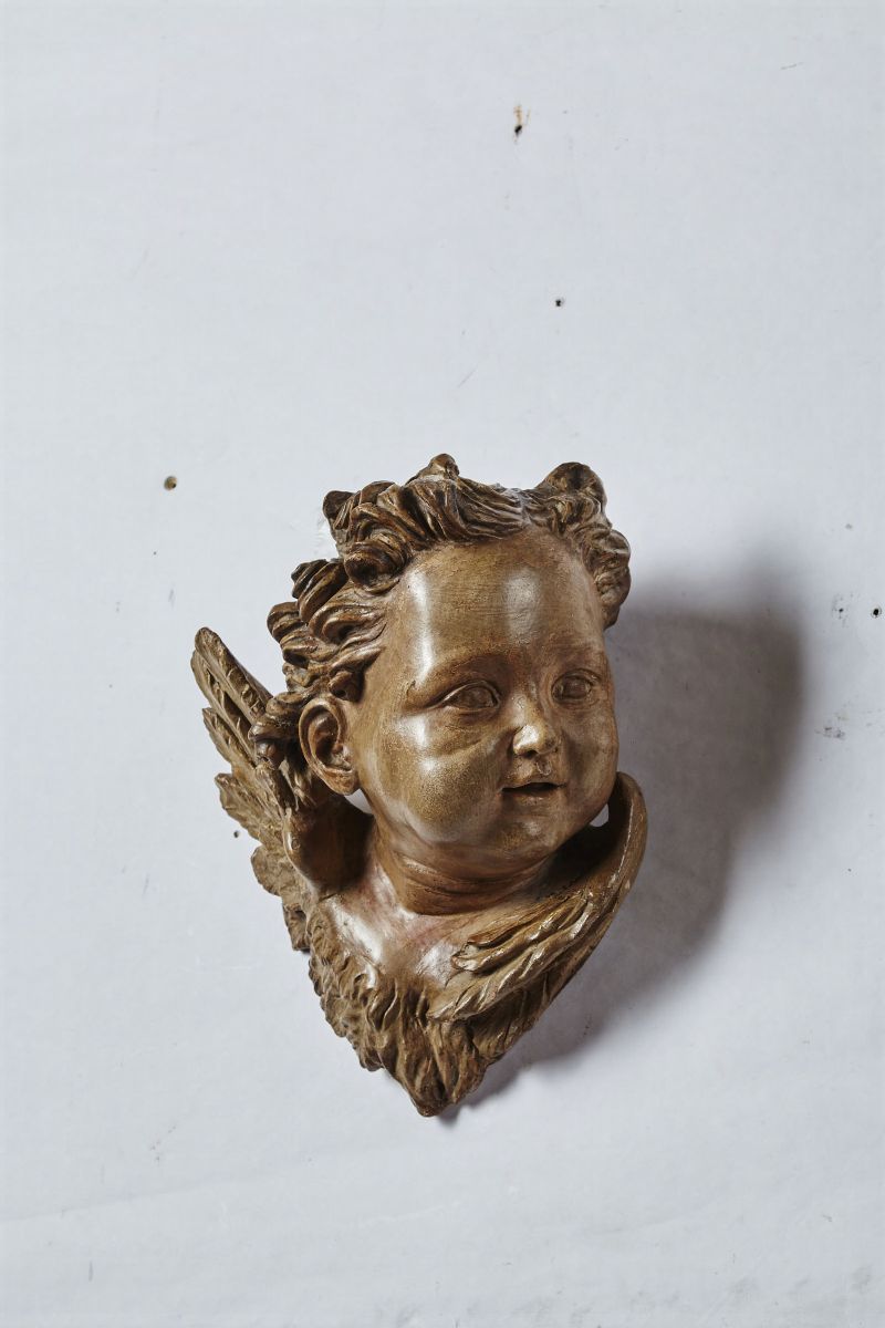Teste di Cherubini. Terracotta. Arte Barocca Italiana del XVII Secolo