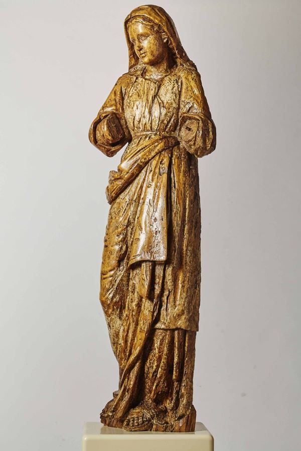 Madonna in legno. Arte italiana del XVII secolo