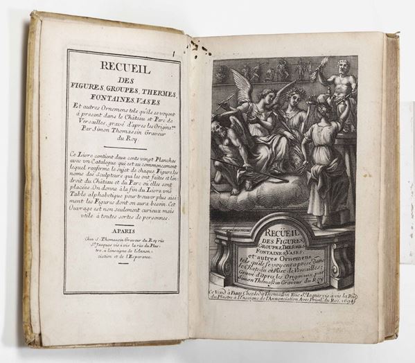 Thomasin, Simon Recueil des figures,groupes,thermes, fontaines,vases...Parigi, Chez ed. Thomasin, 1694.
