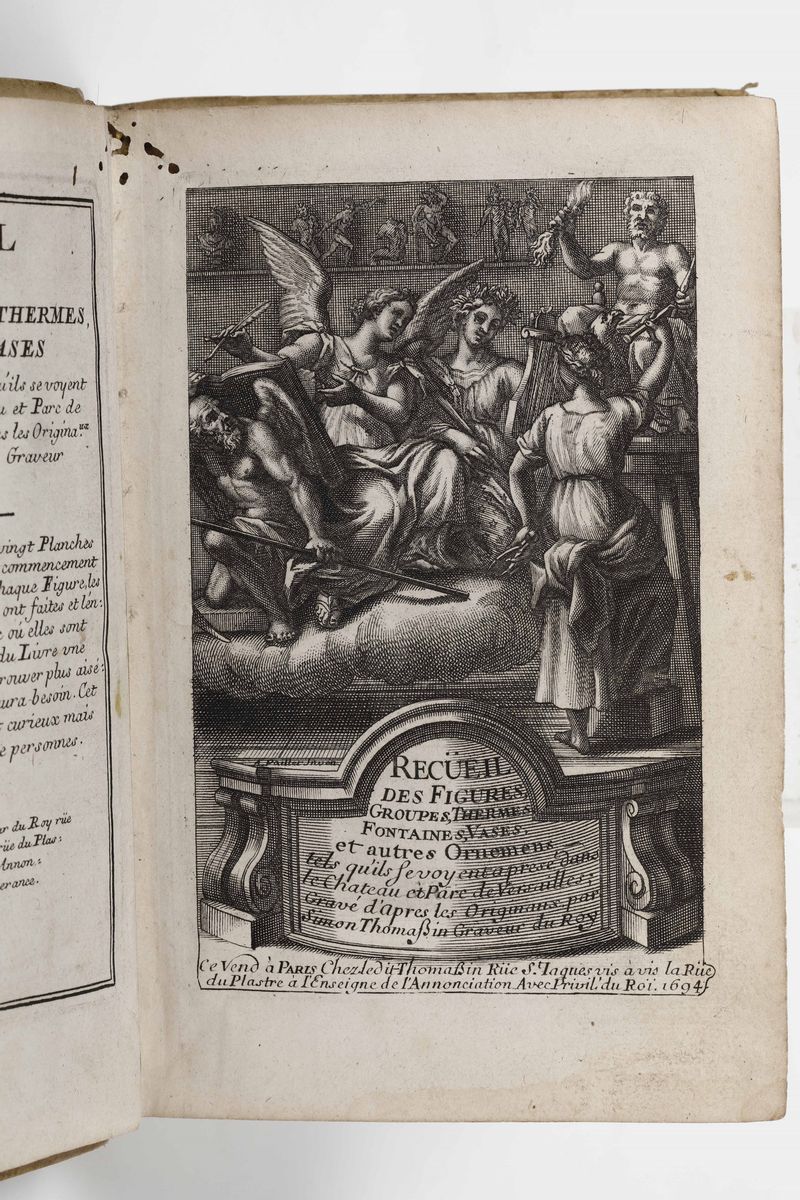 Thomasin, Simonrecueil Des Figures,groupes,thermes, Fontaines,vases...parigi, Chez Ed. Thomasin, ...
