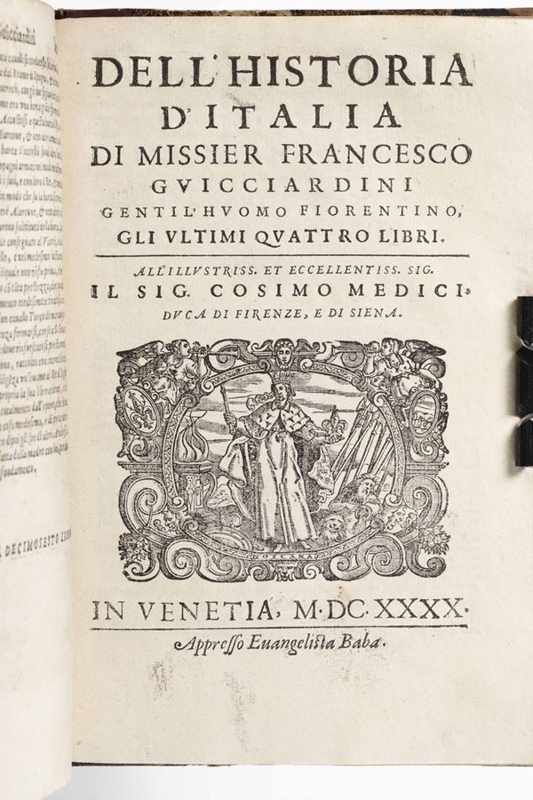 Guicciardini, Francesco La historia d'Italia... In Venetia, appresso Evangelista Baba, 1640