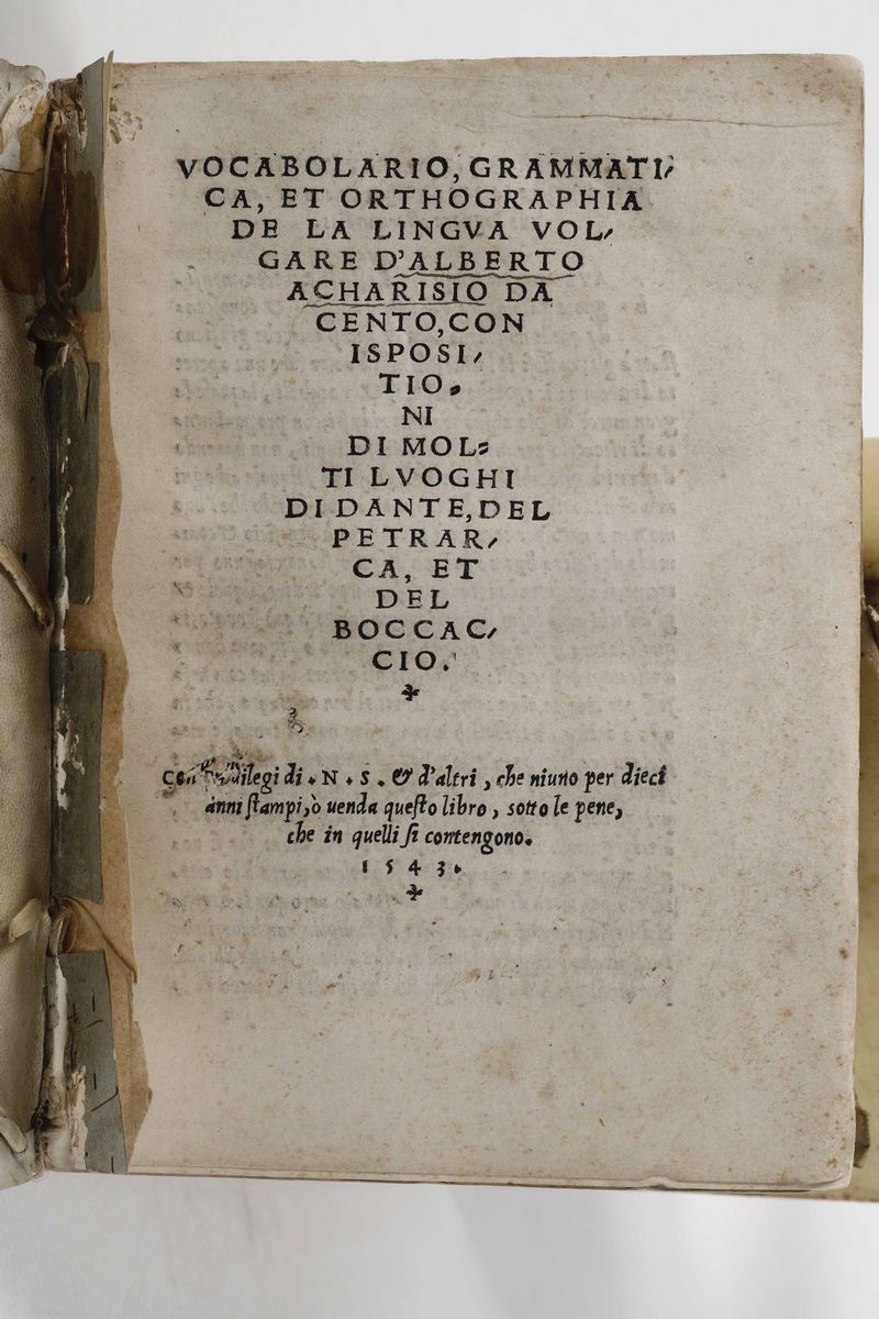 Acharisio, D'albertovocabolario, Grammatica Et Ortographia della Lingua Volgare...in Venetia, Sen...