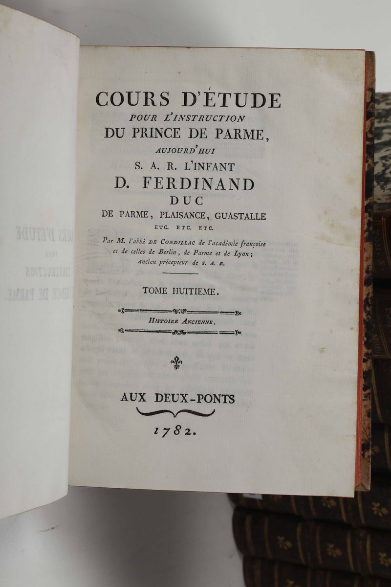 Condillac, Etienne Bonnotcours D'ètude Pour L'instruction Du Prince De Parme,aujourd'hui... Aux D...