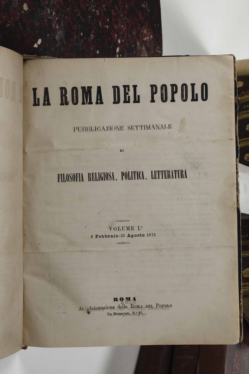 Giornali Ottocenteschila Gazzetta di Modena... Anni 1832 e 1833. Modena, Stamperia Camerale.