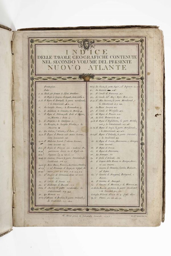 Cassini, Giovanni Maria Atlante ( solo volume secondo Europa)... In Roma, presso la calcografia Camerale,  [..]
