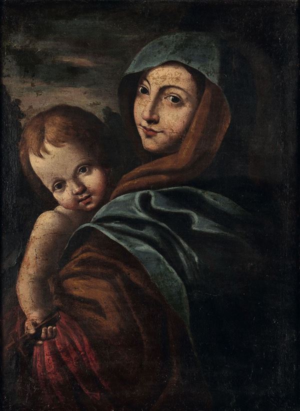 Massimo Stanzione - Massimo Stanzione (Napoli 1585-1656), cerchia di Madonna con Bambino