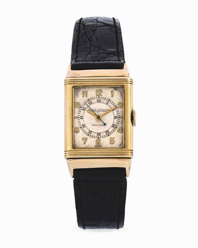 Jaeger Lecoultre - Reverso in Oro Giallo con Incisione sul Retro Cassa.