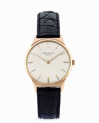 Patek Philippe - Raffinato Orologio da Polso in Oro Rosa con Indici.