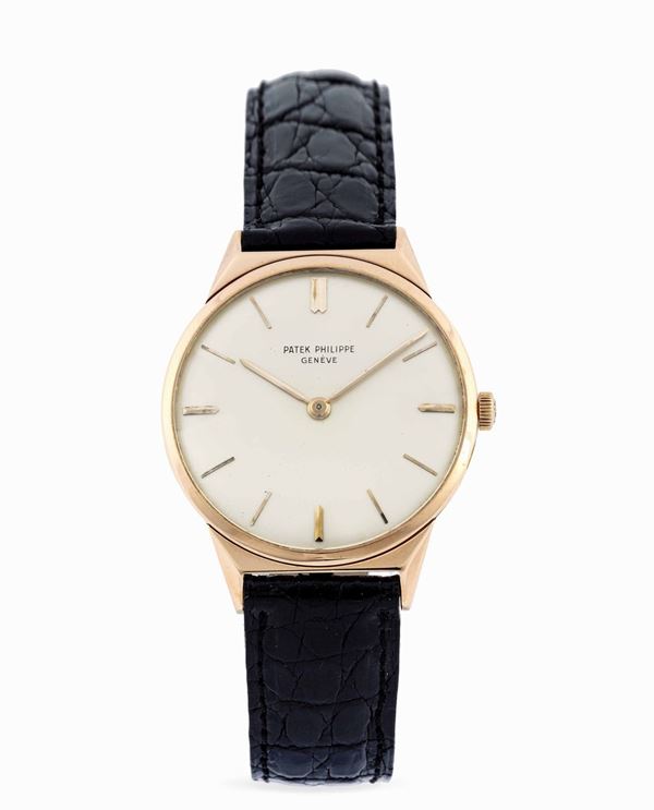 PATEK PHILIPPE - Fine rose gold wristwatch with indices.