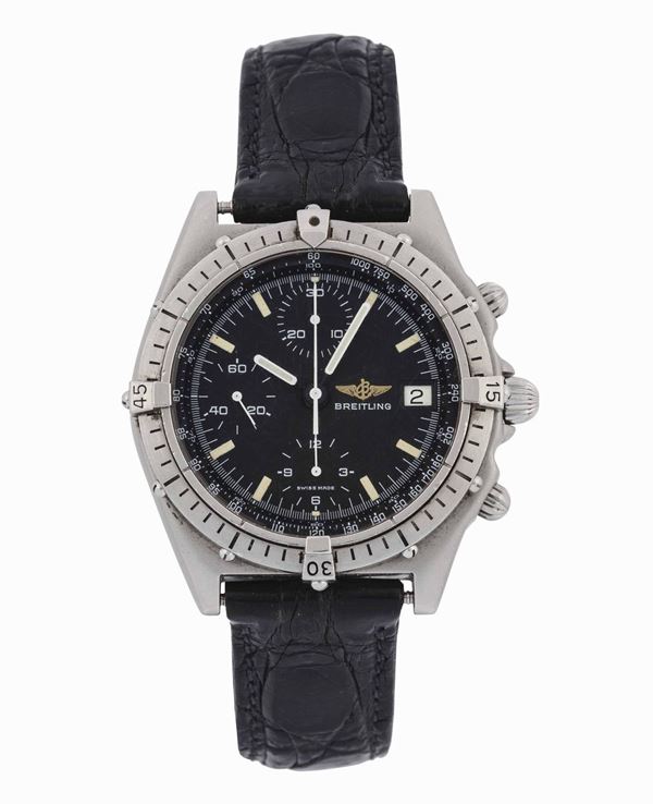 BREITLING - Chronograph wristwatch, tachymeter scale and date at 3 o'clock.