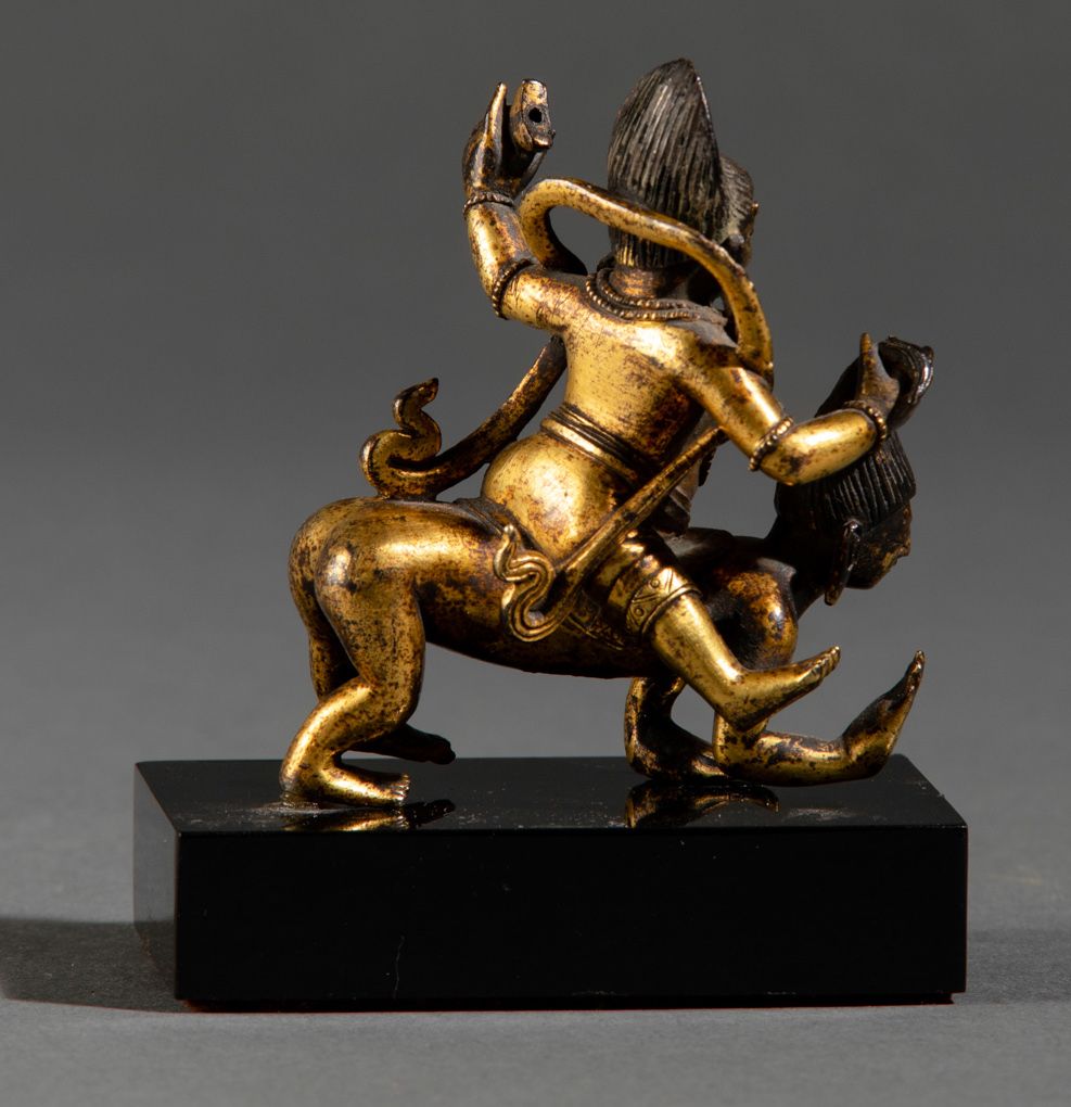 Piccola Figura di Jhambala con Vittima, Tibet, XVII Secolo