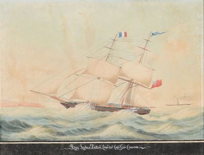 Paolo Ambrogio (attivo a Malta negli Anni Sessanta Dell’ottocento)ritratto del Brigantino Zeitun,...