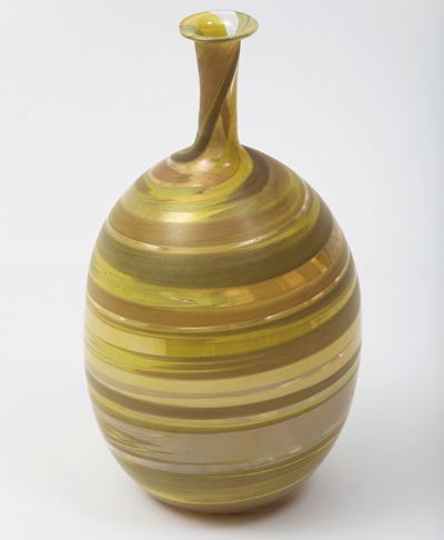 Carlo Scarpa, Vaso serie “Pennellate” Venini, vetro soffiato policromo, Murano (circa 1942)