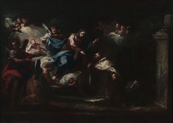 Pietro Bardellino (Napoli 1728-1810) Apparizione della Beata Vergine a un santo frate