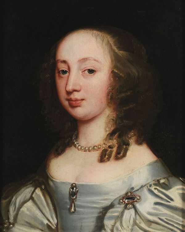 Peter Lely (Soest 1618 - Londra 1680) Ritratto di giovane dama