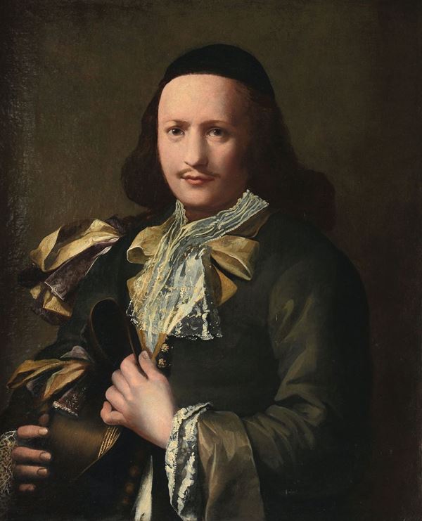Jacob Ferdinand Voet (Anversa 1639 - Parigi 1700 circa), cerchia di Ritratto di gentiluomo con cappel [..]