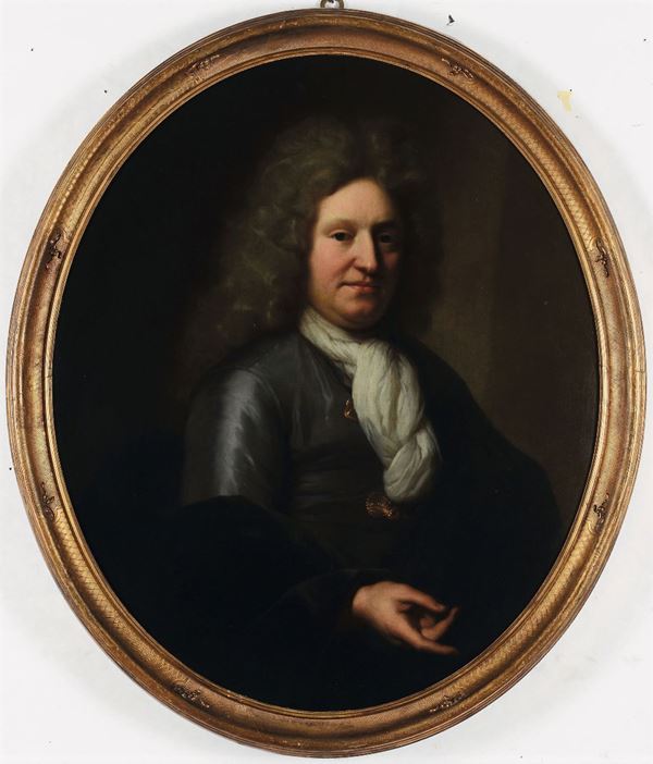 Godfried Schalcken (Drimmelen 1643 - L'Aia 1706) Ritratto di gentiluomo