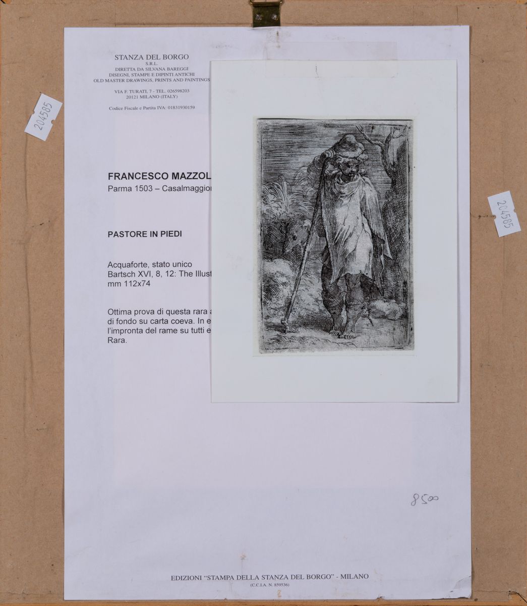 Girolamo Francesco Mazzola Detto il Parmigianino (parma 1503-1540) Giovane Pastore con Armenti