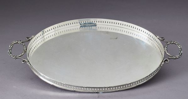 A silver tray, Milan, 1900s, I. Pradella