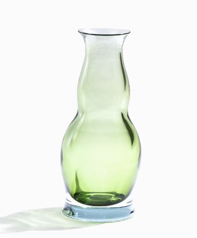 Flavio Poli, Vaso a balaustro in vetro sommerso verde oliva e acquamarina (Seguso Vetri d’Arte), ...