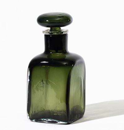 Paolo Venini, Bottiglia in vetro con tappo in vetro sommerso, Murano (ca. 1950)