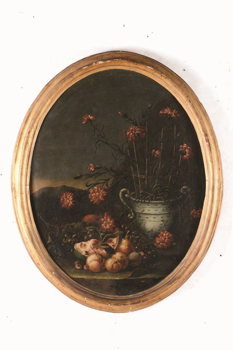 Felice Rubbiani (modena 1677 - Villa San Pancrazio 1752), Attribuito Anatura Morta con Vasi di Fi...