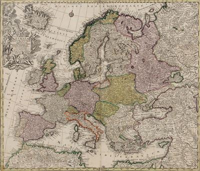 Matthaus Seutter (metà XVIII Secolo)cartina Dell'europa