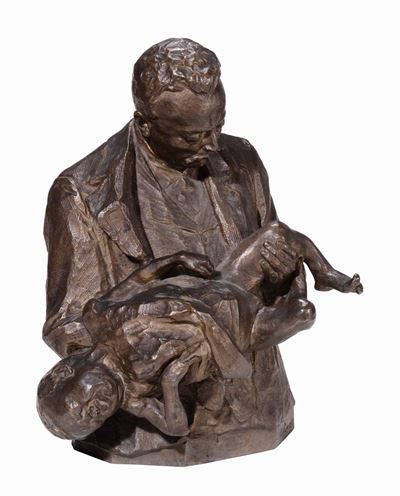 Luigi Panzeri (1865-1939)medico con Bambino