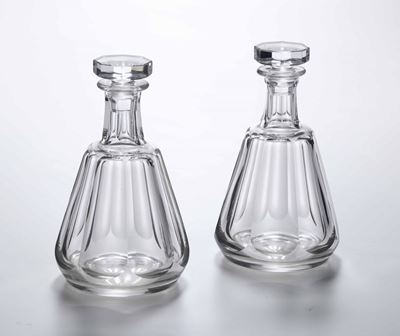 Coppia di Bottiglie Francia, Manifattura Baccarat, XX Secolo