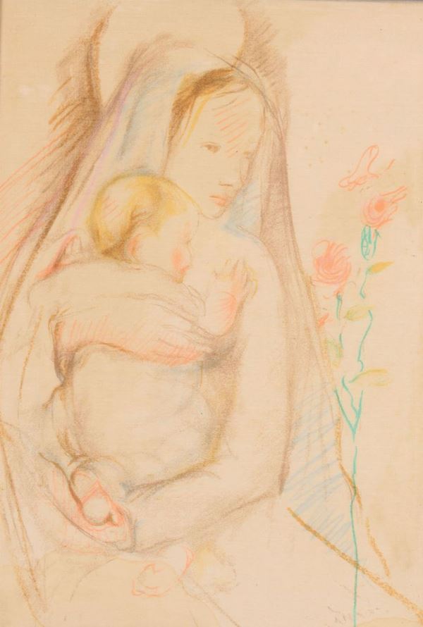 Adelina Zandrino (1893-1994) Madonna con Bambino
