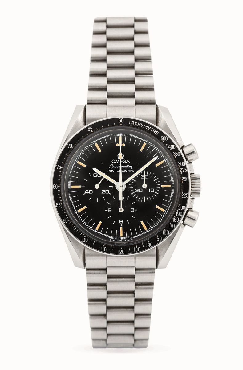 OMEGA - Speedmaster Professional, sports wristwatch with chronograph and tachymeter scale on the ring.  - Auction Important Wristwatches and Pocket Watches - Cambi Casa d'Aste