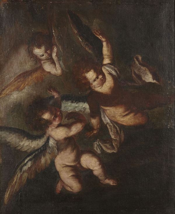 Bernardo Strozzi (Genova 1581 - Venezia 1644), ambito di Volo di putti